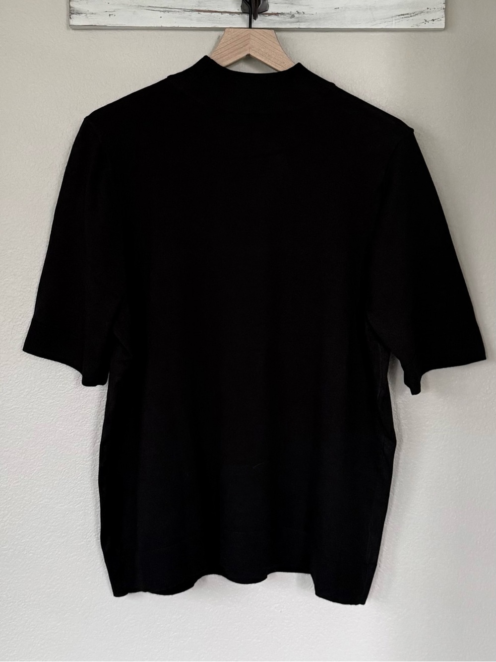 CHICO’S NWT 2 Ella Elbow Sleeve Mockneck Sweater in Black • Fall Winter Layering - Picture 4 of 9